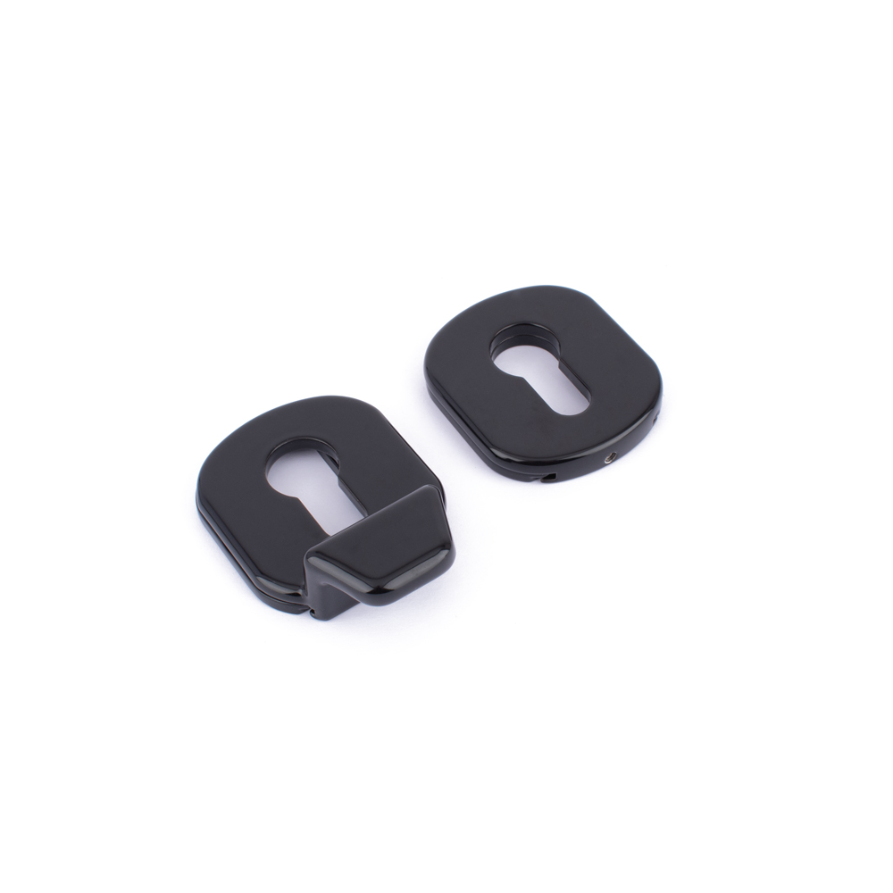 Timber Series Euro Cylinder Pull and Escutcheon - Black